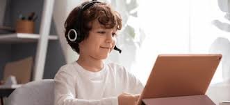 Young student learning Quran online